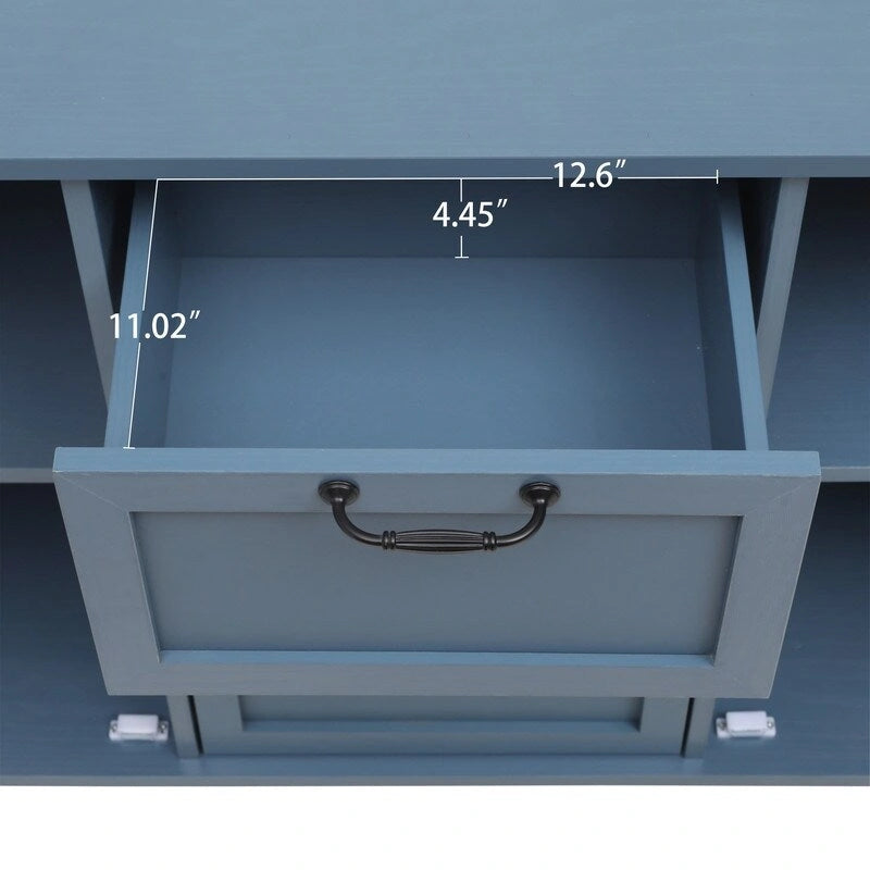 Meuble de rangement 2 portes et 3 tiroirs, meuble américain, convient pour chambre à coucher, salon, bureau
