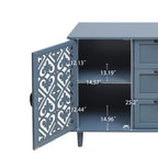 Meuble de rangement 2 portes et 3 tiroirs, meuble américain, convient pour chambre à coucher, salon, bureau