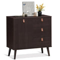 Buffet 3 tiroirs vitrine de rangement