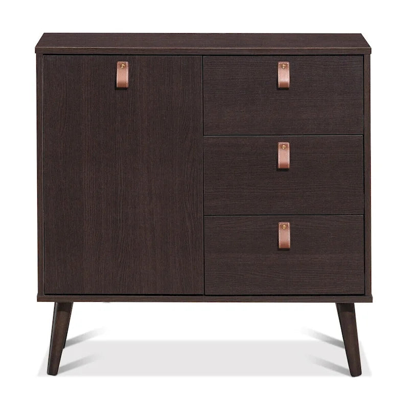 Buffet 3 tiroirs vitrine de rangement