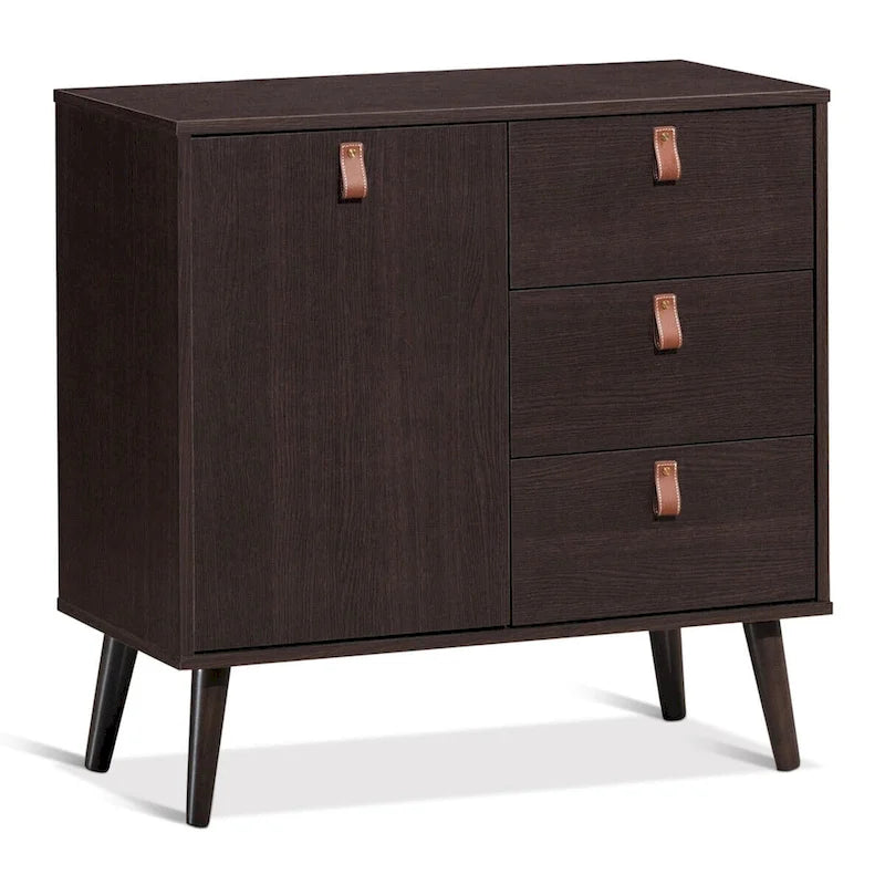 Buffet 3 tiroirs vitrine de rangement