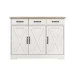 Meuble de Rangement Buffet de Ferme avec 3 Tiroirs et 3 Portes