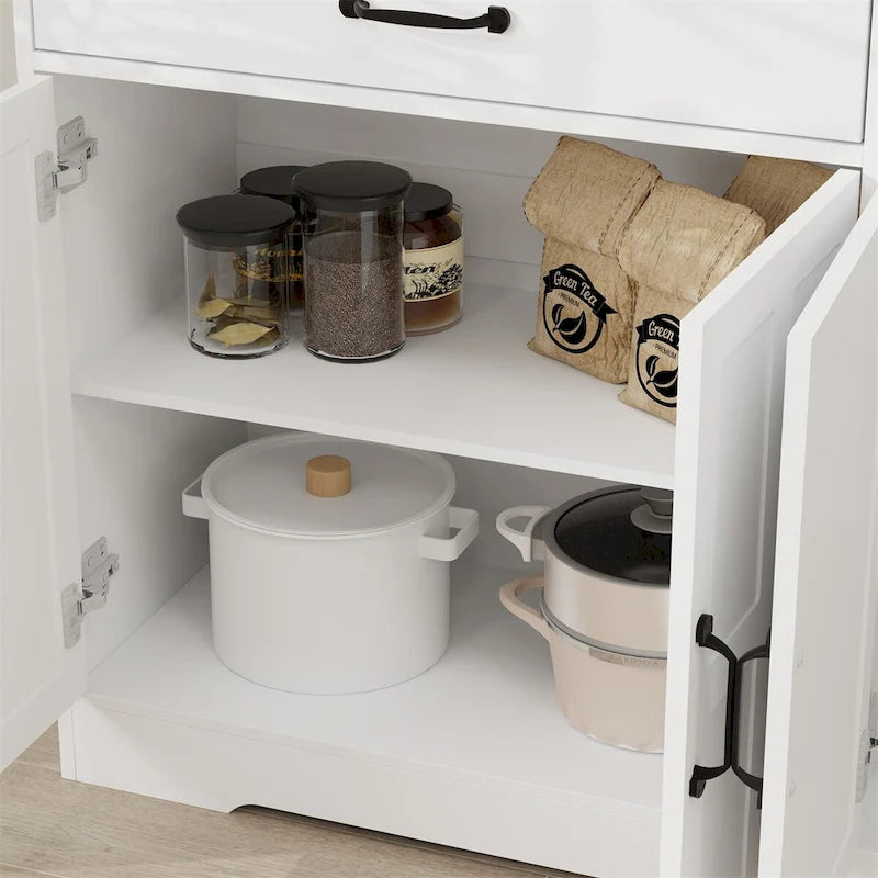 Meuble de Rangement Buffet de Ferme avec 3 Tiroirs et 3 Portes