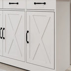 Meuble de Rangement Buffet de Ferme avec 3 Tiroirs et 3 Portes