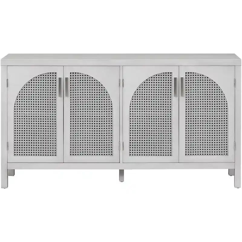 Grand buffet/bahut 60 portes en rotin artificiel avec grand espace de rangement