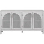 Grand buffet/bahut 60 portes en rotin artificiel avec grand espace de rangement
