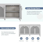 Grand buffet/bahut 60 portes en rotin artificiel avec grand espace de rangement