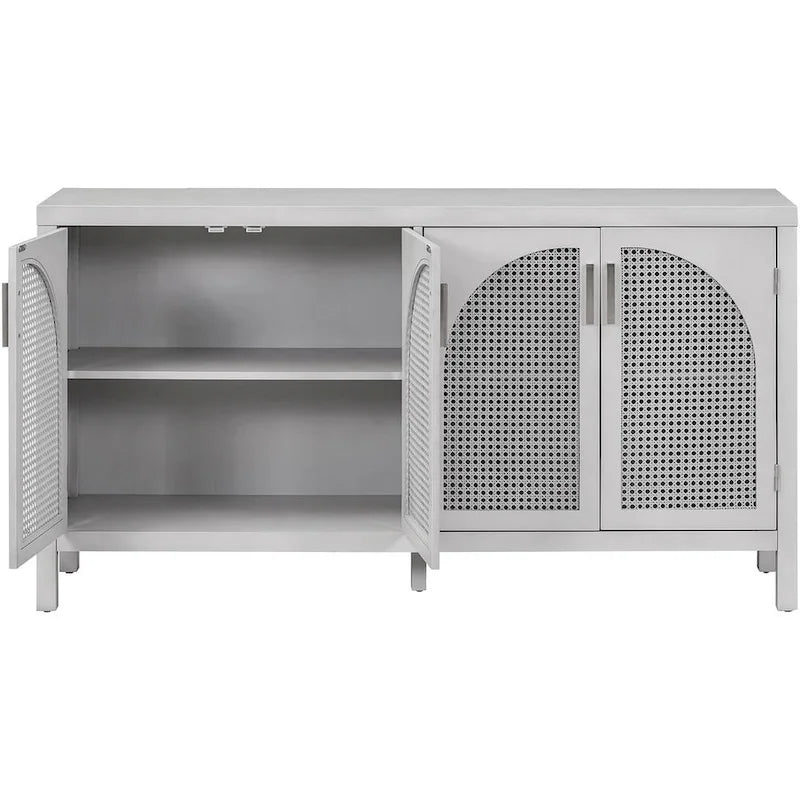 Grand buffet/bahut 60 portes en rotin artificiel avec grand espace de rangement