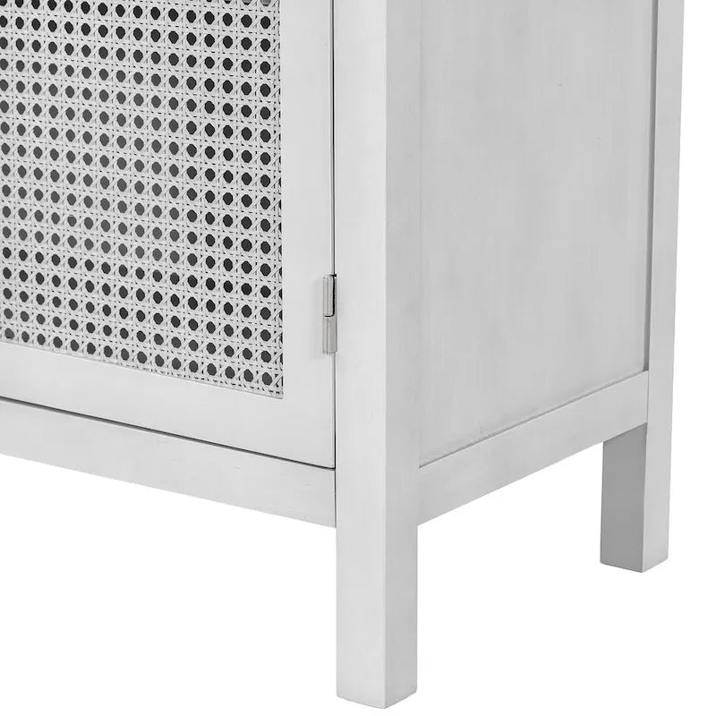 Grand buffet/bahut 60 portes en rotin artificiel avec grand espace de rangement