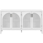 Grand buffet/bahut 60 portes en rotin artificiel avec grand espace de rangement