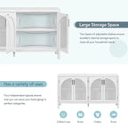 Grand buffet/bahut 60 portes en rotin artificiel avec grand espace de rangement