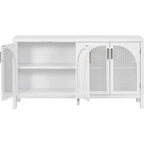Grand buffet/bahut 60 portes en rotin artificiel avec grand espace de rangement