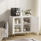 Buffet bas avec deux portes et pieds réglables pour le salon - 31,2P x 29,1L x 15,6H