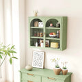 27.56Portes vitrées Armoire murale moderne à deux portes avec trois niveaux de rangement pour l'entrée, avec motif tressé caractéristique