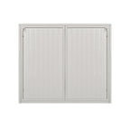 27.56Portes vitrées Armoire murale moderne à deux portes avec trois niveaux de rangement pour l'entrée, avec motif tressé caractéristique