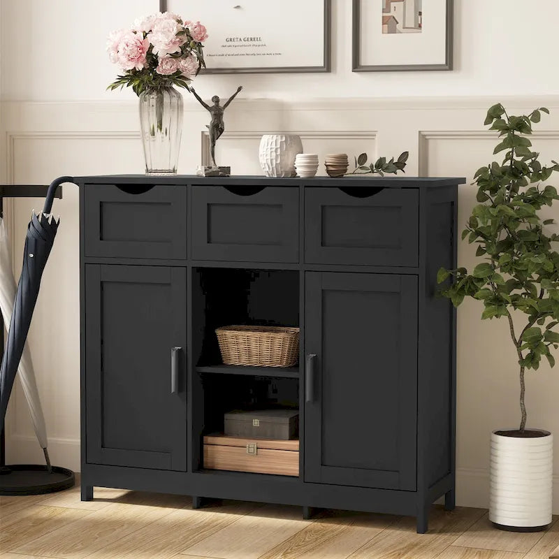 Buffet commode 3 tiroirs de 89,9 cm de large