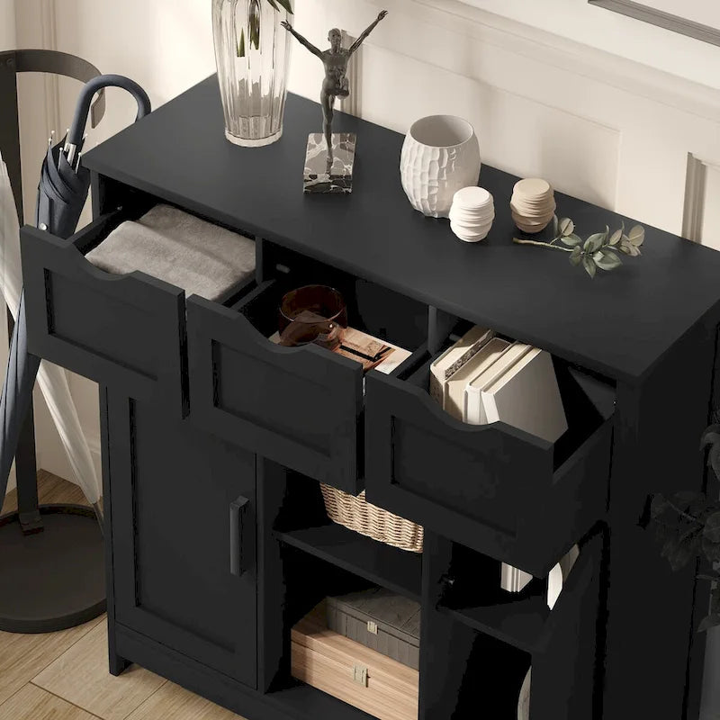 Buffet commode 3 tiroirs de 89,9 cm de large
