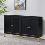 Élégant buffet en bois, dessus avec autocollants imitation marbre