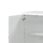 Élégant buffet en bois, dessus avec autocollants imitation marbre