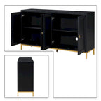 Élégant buffet en bois, dessus avec autocollants imitation marbre