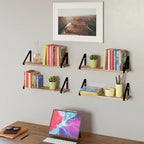 Wallniture Ponza, étagères murales en bois 43 cm de long et 11,4 cm de profondeur, étagère pour cuisine