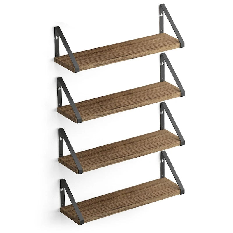 Wallniture Ponza, étagères murales en bois 43 cm de long et 11,4 cm de profondeur, étagère pour cuisine