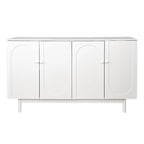 Meuble de rangement fonctionnel à 4 portes avec intaglio et pieds en pin