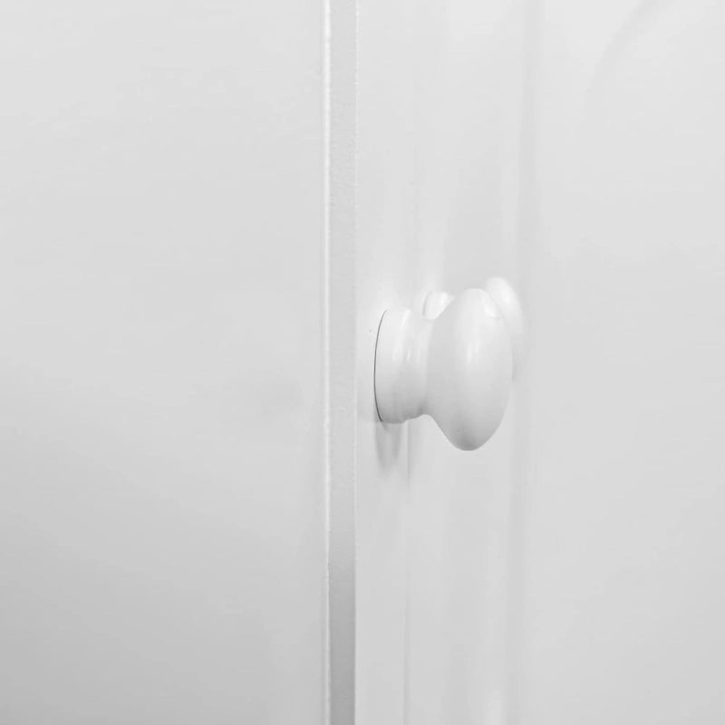 Meuble de rangement fonctionnel à 4 portes avec intaglio et pieds en pin