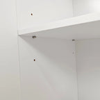 Meuble de rangement fonctionnel à 4 portes avec intaglio et pieds en pin