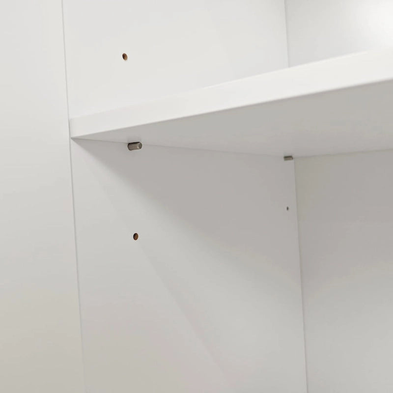 Meuble de rangement fonctionnel à 4 portes avec intaglio et pieds en pin
