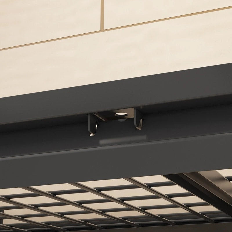 Étagère métallique noire à 5 niveaux réglables pour garage et entrepôt, usage intensif