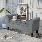 Banc de rangement capitonné