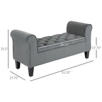Banc de rangement capitonné