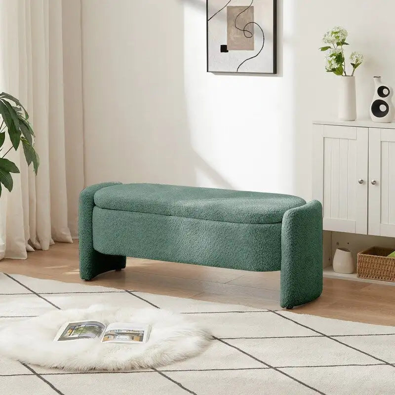 Banc rembourré ovale GEITIN avec grand espace de rangement