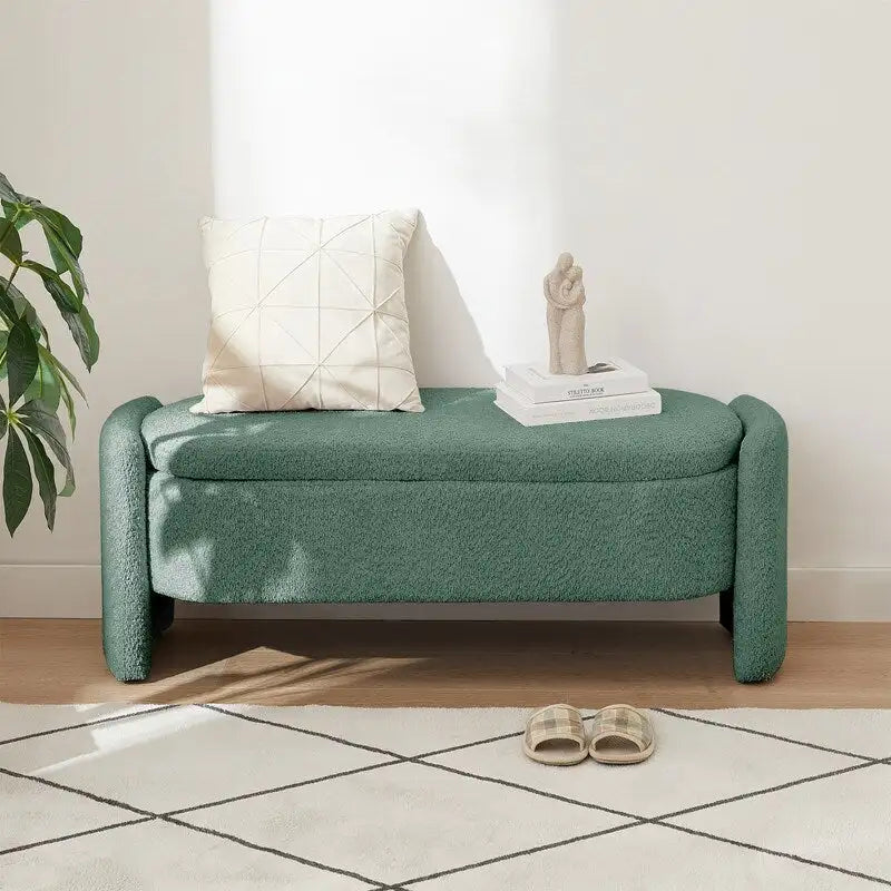 Banc rembourré ovale GEITIN avec grand espace de rangement