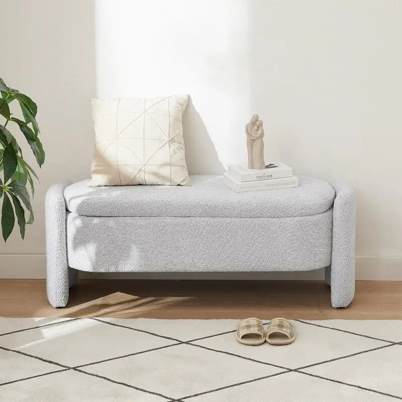 Banc rembourré ovale GEITIN avec grand espace de rangement