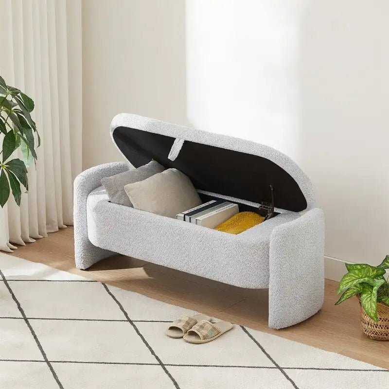 Banc rembourré ovale GEITIN avec grand espace de rangement