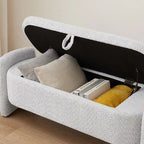 Banc rembourré ovale GEITIN avec grand espace de rangement