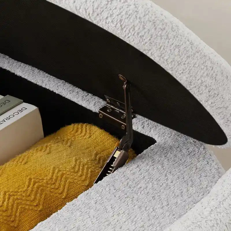 Banc rembourré ovale GEITIN avec grand espace de rangement