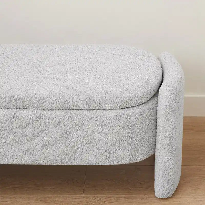 Banc rembourré ovale GEITIN avec grand espace de rangement