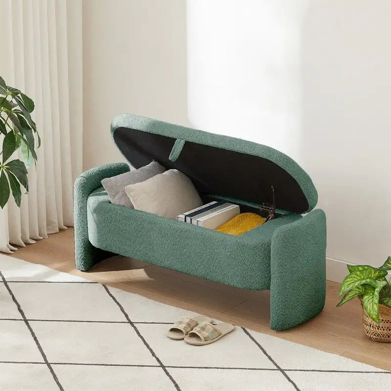 Banc rembourré ovale GEITIN avec grand espace de rangement