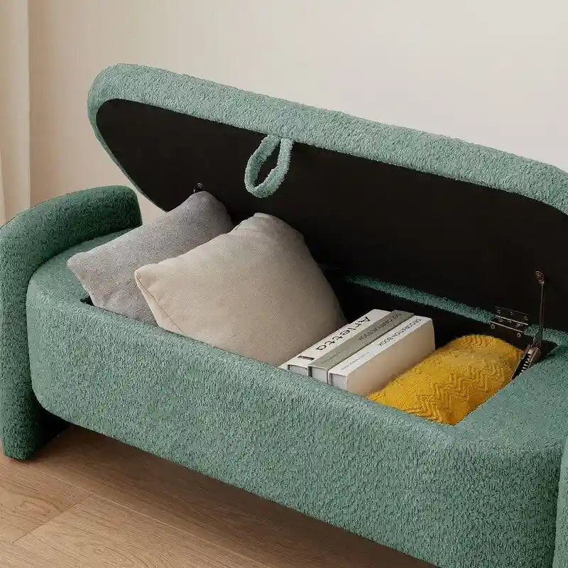 Banc rembourré ovale GEITIN avec grand espace de rangement
