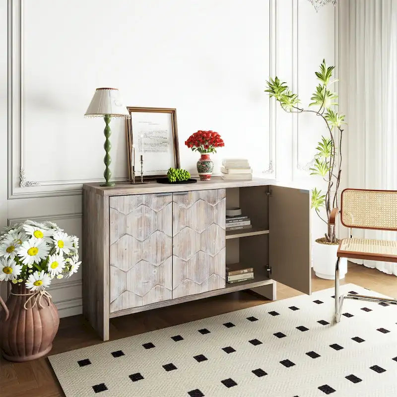Buffet bahut 3 portes en bois - S.O.
