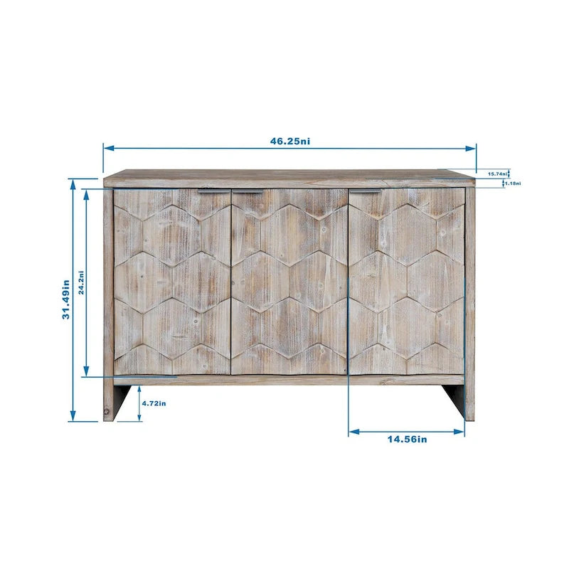 Buffet bahut 3 portes en bois - S.O.