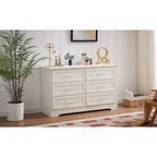 Commode de chambre moderne à 3 tiroirs avec chiffonnier à 6 tiroirs, organiseur de vêtements - Poignées en métal pour salon, chambre à coucher