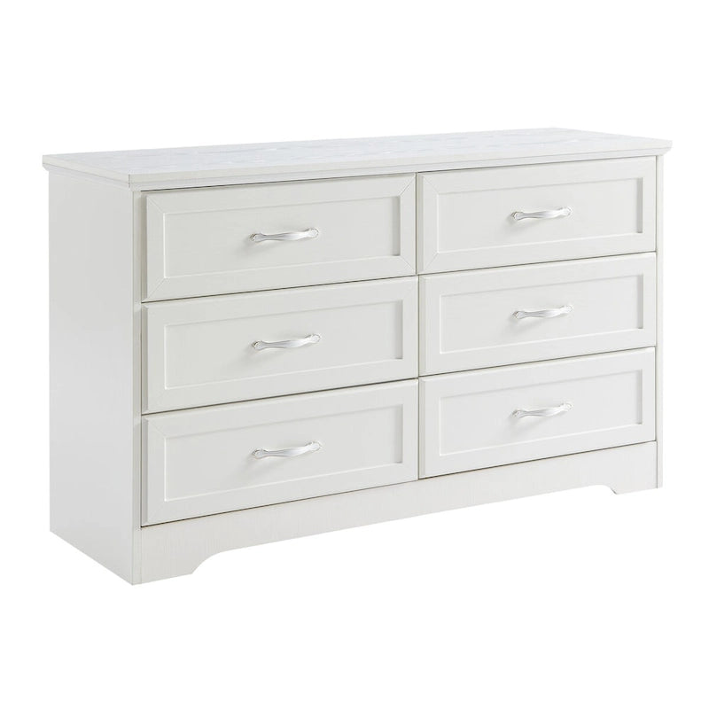 Commode de chambre moderne à 3 tiroirs avec chiffonnier à 6 tiroirs, organiseur de vêtements - Poignées en métal pour salon, chambre à coucher