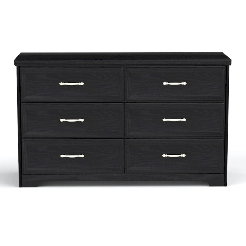 Commode de chambre moderne à 3 tiroirs avec chiffonnier à 6 tiroirs, organiseur de vêtements - Poignées en métal pour salon, chambre à coucher