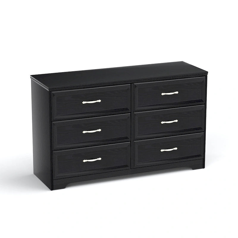Commode de chambre moderne à 3 tiroirs avec chiffonnier à 6 tiroirs, organiseur de vêtements - Poignées en métal pour salon, chambre à coucher