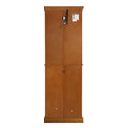 Vitrine éclairée, étagères réglables, panneau arrière miroir, portes en verre trempé (6 niveaux), (ampoule E26 non incluse)