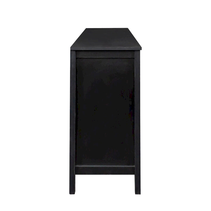 Armoire à 4 portes et 4 étagères ouvertes, buffet autoportant, armoire de rangement pour entrée